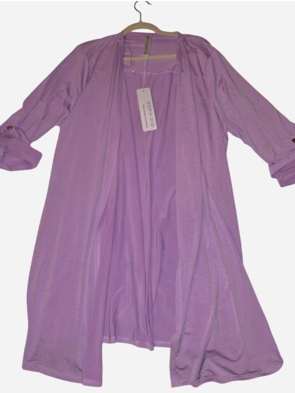 Dear Scarlett Mauve Long Sleeve Tunic Top
